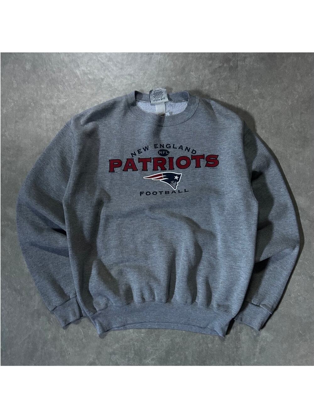 90's Vintage New England Patriots Lee Grey Crewneck -XL